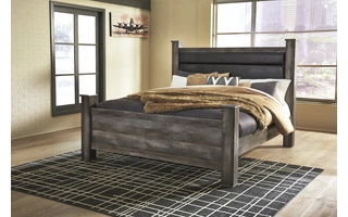 KING CROSSBUCK/POSTER RAILS Wynnlow GrayB440-99 ASHLEY