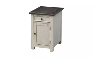 ST. CLAIRE ONE DOOR ONE DRAWER CHAIRSIDE CABINET 36537 36537 COAST TO COAST ACCENTS