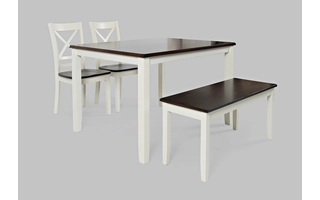 4 PACK- DINING TABLE, 2 CHAIRS AND BENCH NATURE'S EDGE COLLECTION NATURE'S EDGE COLLECTION 1805 JOFRAN