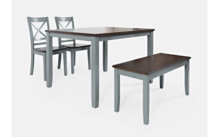 4 PACK- DINING TABLE, 2 CHAIRS AND BENCH NATURE'S EDGE COLLECTION NATURE'S EDGE COLLECTION 1815 JOFRAN