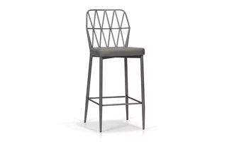 CARAT COUNTER STOOL 1PC/1CTN SYNTHETIC LEATHER SLATE, POWDER COATED GRAY SKSD20085C SKSD20085C KORSON