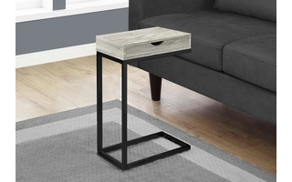 ACCENT TABLE - GREY RECLAIMED WOOD-LOOK / BLACK / DRAWER I3407 I3407 MONARCH SPECIALTIES