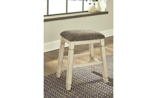 UPHOLSTERED STOOL (2/CN) Bolanburg Antique WhiteD647-024 ASHLEY