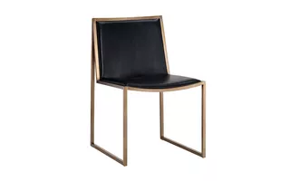 BLAIR DINING CHAIR - ANTIQUE BRASS - CANTINA BLACK BLAIR 104711 SUNPAN