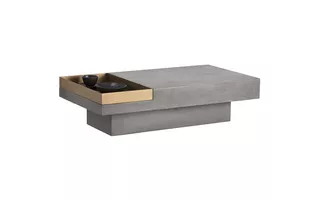 quill coffee table - rectangular quill 103313 sunpan