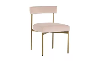 SENECA DINING CHAIR - ANTIQUE BRASS - VELVET BLUSH SENECA 103364 SUNPAN