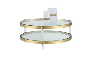 york coffee table - brass york 104809 sunpan