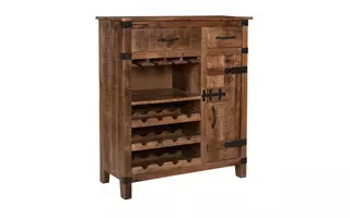 ONE DOOR TWO DRAWER WINE CABINET 44620 44620 COAST TO COAST ACCENTS