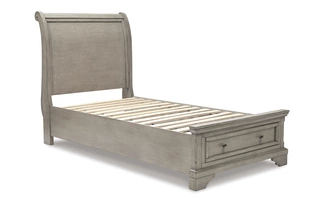 TWIN STORAGE FTBD W/ROLL SLATS Lettner Light GrayB733-52S ASHLEY
