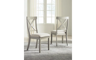 DINING UPH SIDE CHAIR (2/CN) Parellen GrayD291-01 ASHLEY