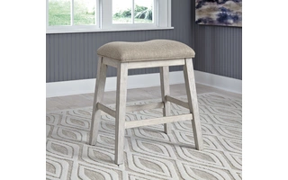 UPHOLSTERED STOOL (2/CN) Skempton Two-toneD394-024 ASHLEY
