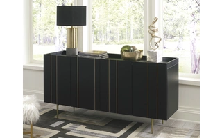 ACCENT CABINET Brentburn Black/Gold FinishA4000260 ASHLEY