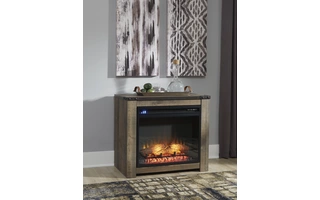 FIREPLACE MANTEL W/FRPL INSERT Trinell BrownW446-368 ASHLEY