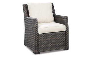 lounge chair w/cushion (1/cn) easy isle dark brown/beigeP455-820 ashley