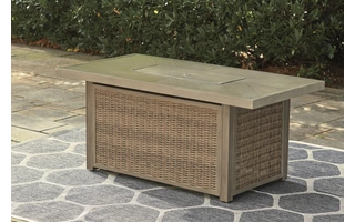 RECTANGULAR FIRE PIT TABLE Beachcroft BeigeP791-773 ASHLEY FURNITURE