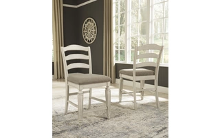 UPHOLSTERED BARSTOOL (2/CN) Realyn Chipped WhiteD743-124 ASHLEY