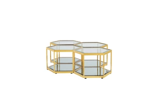 SWAINSON COFFEE TABLE GOLD  GY-CT-8205G 101910 101910 XCELLA