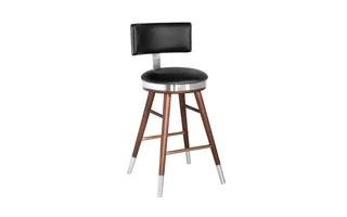 WINDSOR COUNTER CHAIR GY-COU-8195 BLACK LEATHERETTE 101829 101829 XCELLA