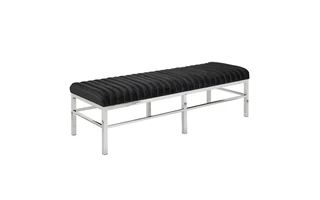 CHANNEL BENCH BLACK VELVET GY-BC-7436 100919 100919 XCELLA