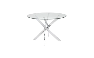 CAROL DINING TABLE GLASS TOP STEEL BASE GY-75 100490 100490 XCELLA