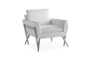 MORGAN CHAIR WHITE LEATHERETTE GY-AC-8112 101498 101498 XCELLA