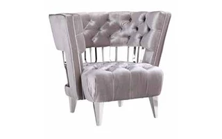 BENTLEY CHAIR GY-AC-8105 E-GREY VELVET 101504 101504 XCELLA
