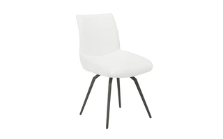 NONA SWIVEL DINING CHAIR WHITE ASPEN GY-2056 BLACK LEGS 102202 102202 XCELLA