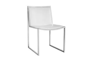BLAIR DINING CHAIR - STAINLESS STEEL - WHITE CROC 105287 105287 SUNPAN