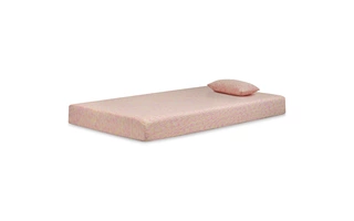 M65911 iKidz Pink TWIN MATTRESS AND PILLOW 2/CN