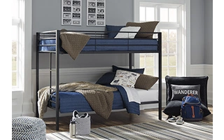 B075-159 Broshard TWIN/TWIN METAL BUNK BED