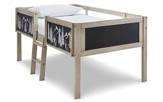 TWIN LOFT BED FRAME Wrenalyn Two-toneB081-62 ASHLEY