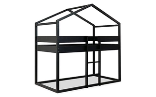 T/T HOUSE LOFT PANEL W/RAILS Flannibrook Black/WhiteB082-156P ASHLEY