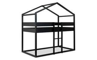 TWIN/TWIN HOUSE LOFT SLATS Flannibrook Black/WhiteB082-156S ASHLEY