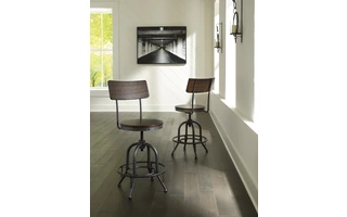 SWIVEL BARSTOOL (2/CN) Odium BrownD284-224 ASHLEY