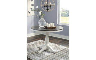 ROUND DINING ROOM TABLE TOP Nelling Two-toneD287-15T ASHLEY