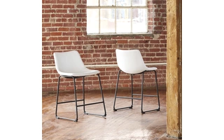 UPHOLSTERED BARSTOOL (2/CN) Centiar Two-tone BrownD372-724 ASHLEY