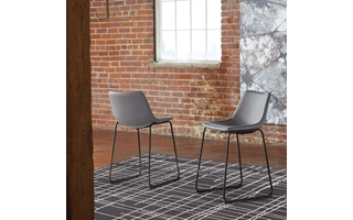 UPHOLSTERED BARSTOOL (2/CN) Centiar Two-tone BrownD372-824 ASHLEY