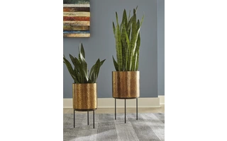 PLANTER SET (2/CN) Donisha Antique Brass FinishA2000407 ASHLEY