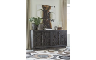ACCENT CABINET Roseworth Distressed BlackA4000309 ASHLEY