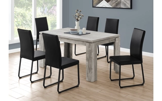 DINING TABLE - 36 X 60  - GREY RECLAIMED WOOD-LOOK I1087 I1087 MONARCH SPECIALTIES