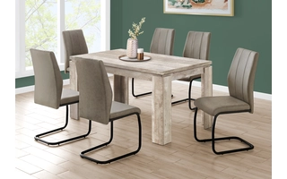 DINING TABLE - 36 X 60  - TAUPE RECLAIMED WOOD-LOOK I1088 I1088 MONARCH SPECIALTIES
