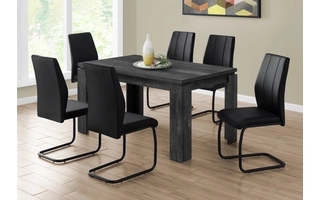 DINING TABLE - 36 X 60  - BLACK RECLAIMED WOOD-LOOK I1089 I1089 MONARCH SPECIALTIES