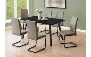 DINING TABLE - 36 X 60  - BLACK - BLACK METAL I1139 I1139 MONARCH SPECIALTIES