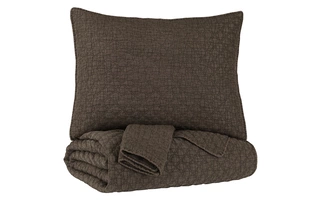 QUEEN/FULL COVERLET SET Ryter BrownQ722002Q ASHLEY