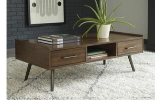 rectangular coffee table calmoni brownT916-1 ashley