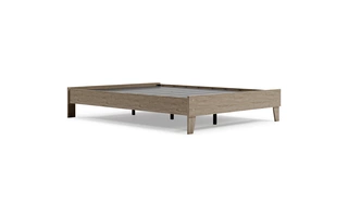 QUEEN PLATFORM BED Oliah NaturalEB2270-113 ASHLEY