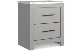 TWO DRAWER NIGHT STAND Cottonburg Light Gray/WhiteB1192-92 ASHLEY
