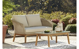 LOVESEAT W/TABLE (2/CN) Crystal Cave Loveseat w/Table (2/CN)P350-035 ASHLEY FURNITURE