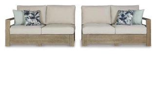 RAF/LAF LOVESEAT W/CUSH (2/CN) Silo Point BrownP804-854 ASHLEY FURNITURE