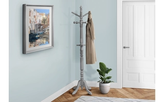 COAT RACK - 73 H - GREY WOOD TRADITIONAL STYLE I3179 I3179 MONARCH SPECIALTIES
